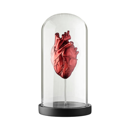 Heart in a Box Resin and Glass LED Sculpture