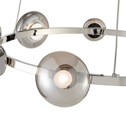 Orbis Halo Chandelier // Polish Nickel