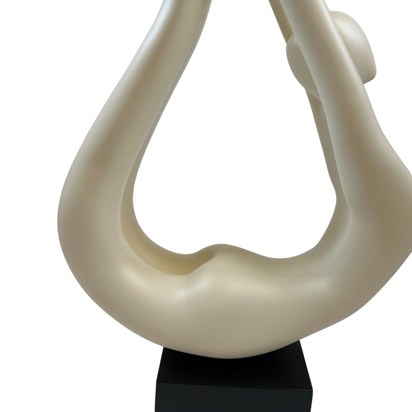 Yoga White Sculpture - Bronze Base