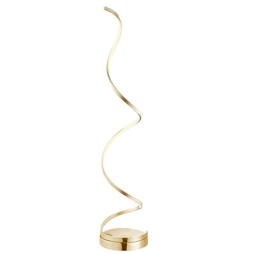 Modern Spiral LED 61" Floor Lamp // Gold