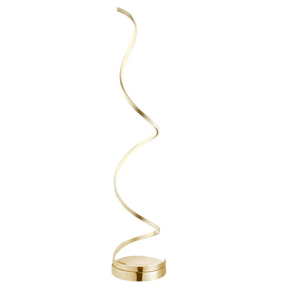 Modern Spiral LED 61" Floor Lamp // Gold