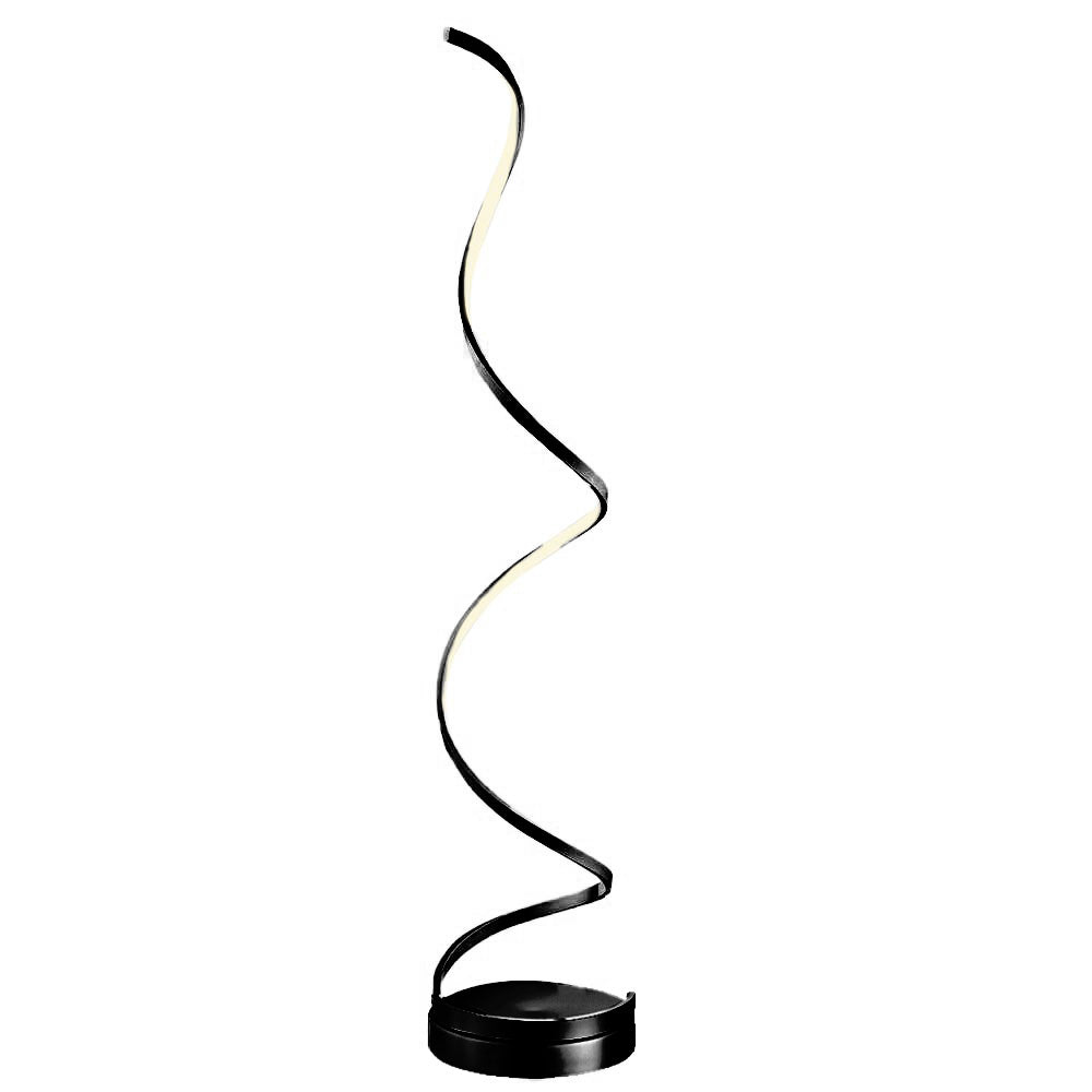 Modern Spiral LED 61" Floor Lamp // Black