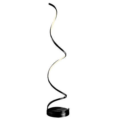 Modern Spiral LED 61" Floor Lamp // Black