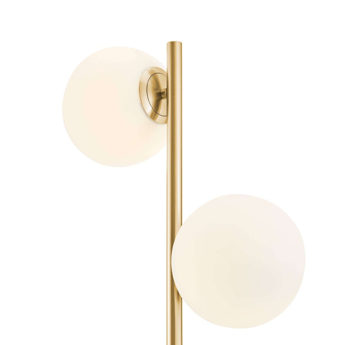 Anechdoche 2 Lights Floor Lamp // Gold and White