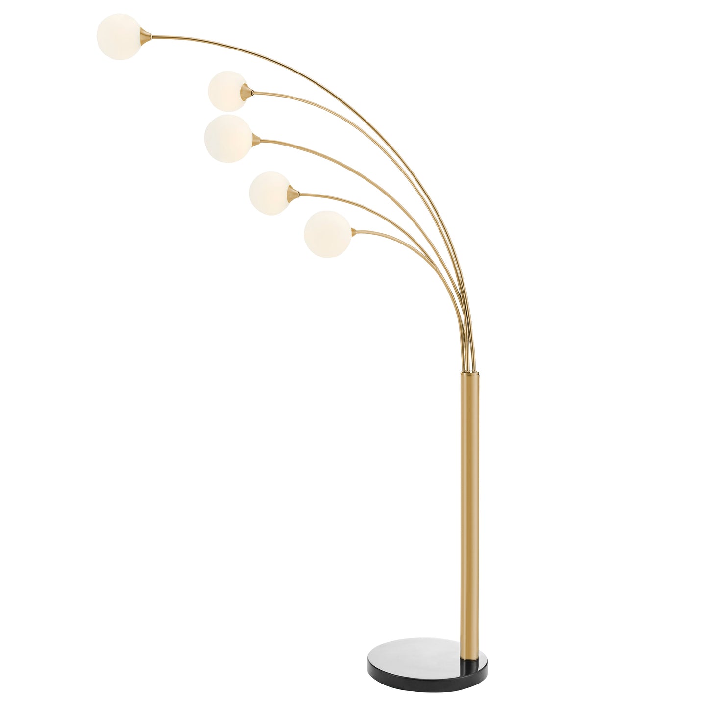 Anechdoche 5 Lights Floor Lamp // Gold and White