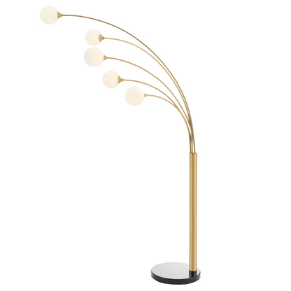 Anechdoche 5 Lights Floor Lamp // Gold and White