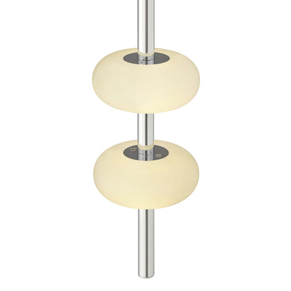 Spanish Alabaster Pendant // Chrome