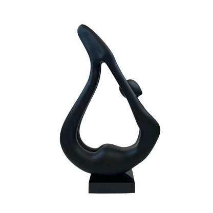 Yoga Black Sculpture - White Base