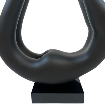 Yoga Black Sculpture - White Base