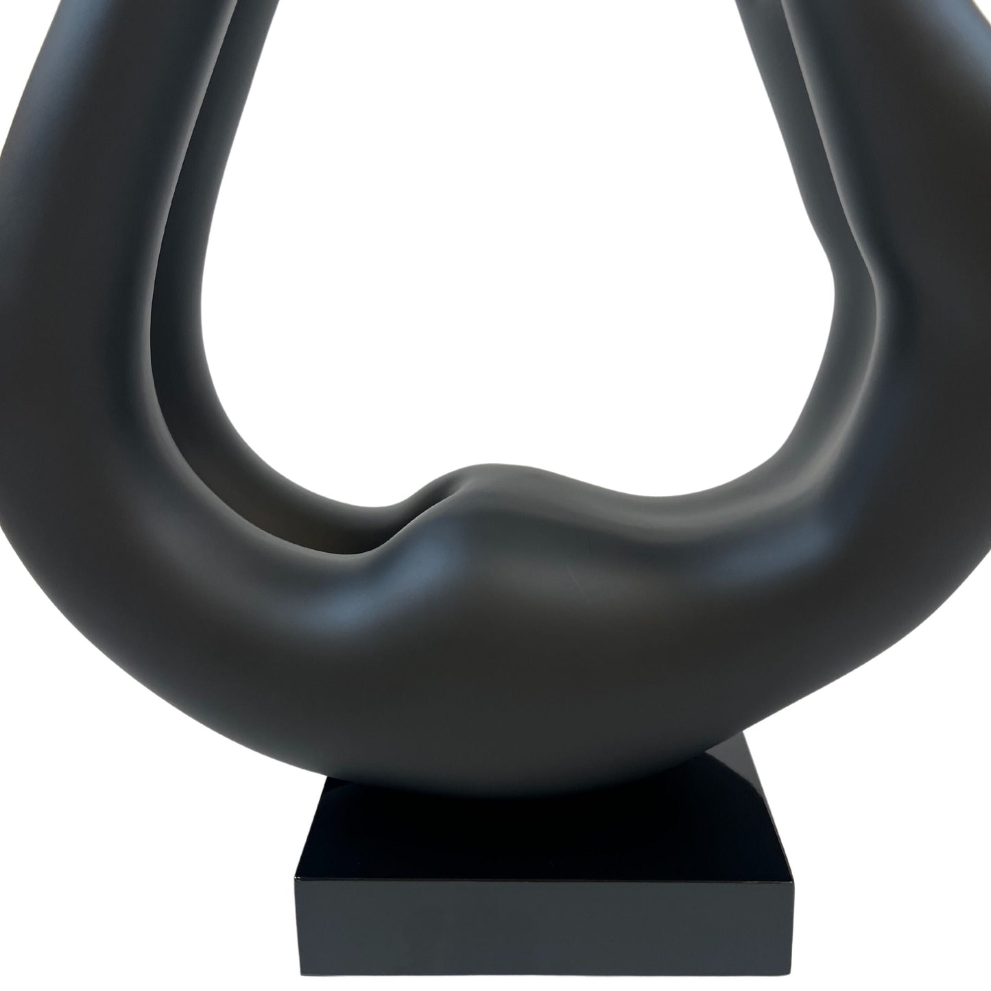 Yoga Black Sculpture - Wood Base