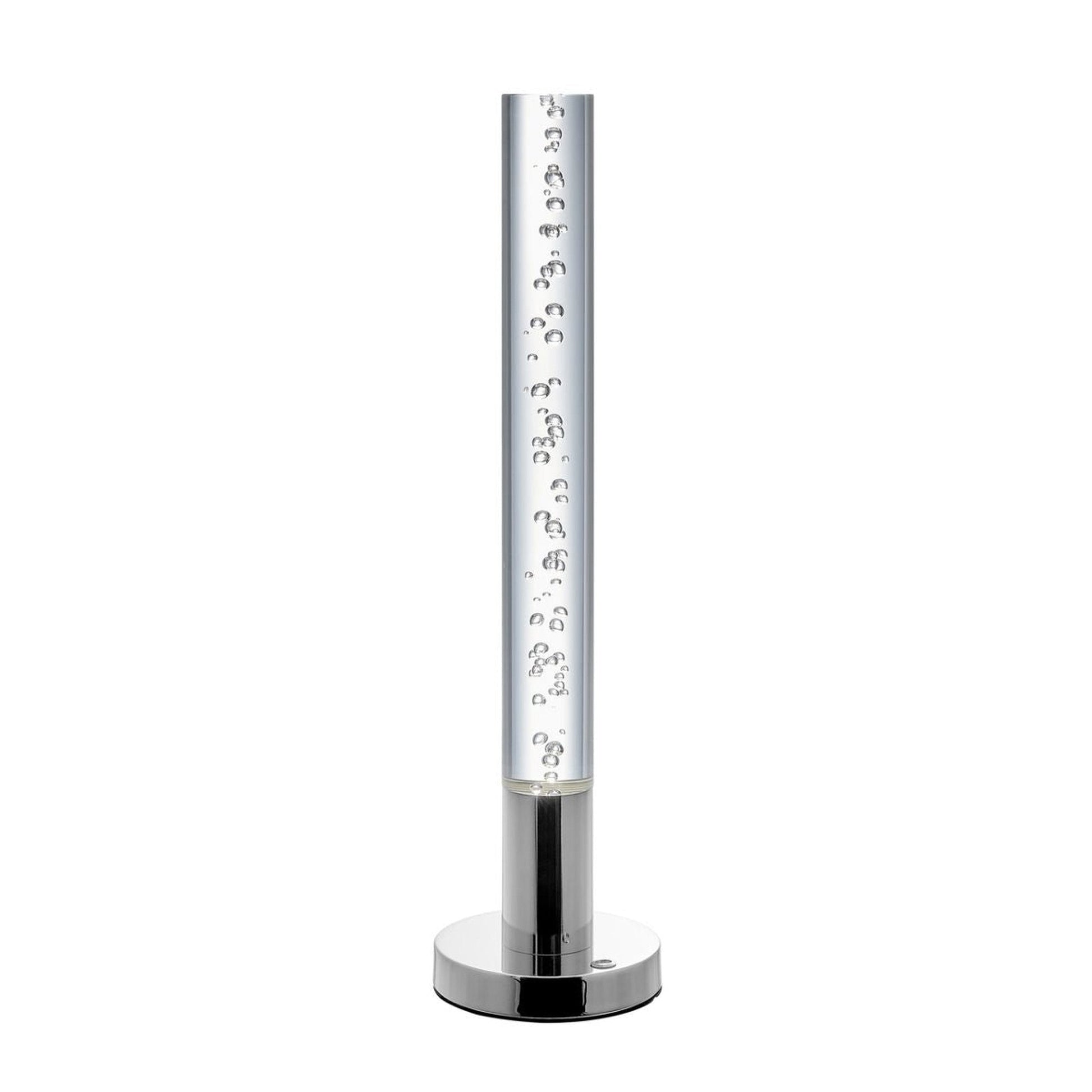 Acrylic Cylinder Table Lamp - 1 Light with Touch Switch | Modern LED Lamp with USB Integration