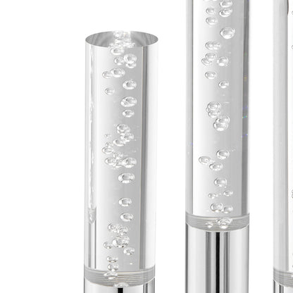 Acrylic Cylinders Table Lamp - 3 Light | Modern LED Lamp with Touch Switch and Chrome Base