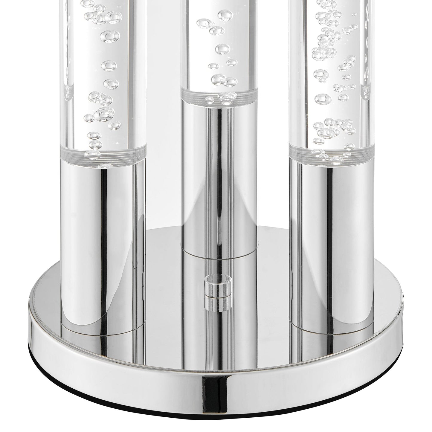 Acrylic Cylinders Table Lamp - 3 Light | Modern LED Lamp with Touch Switch and Chrome Base