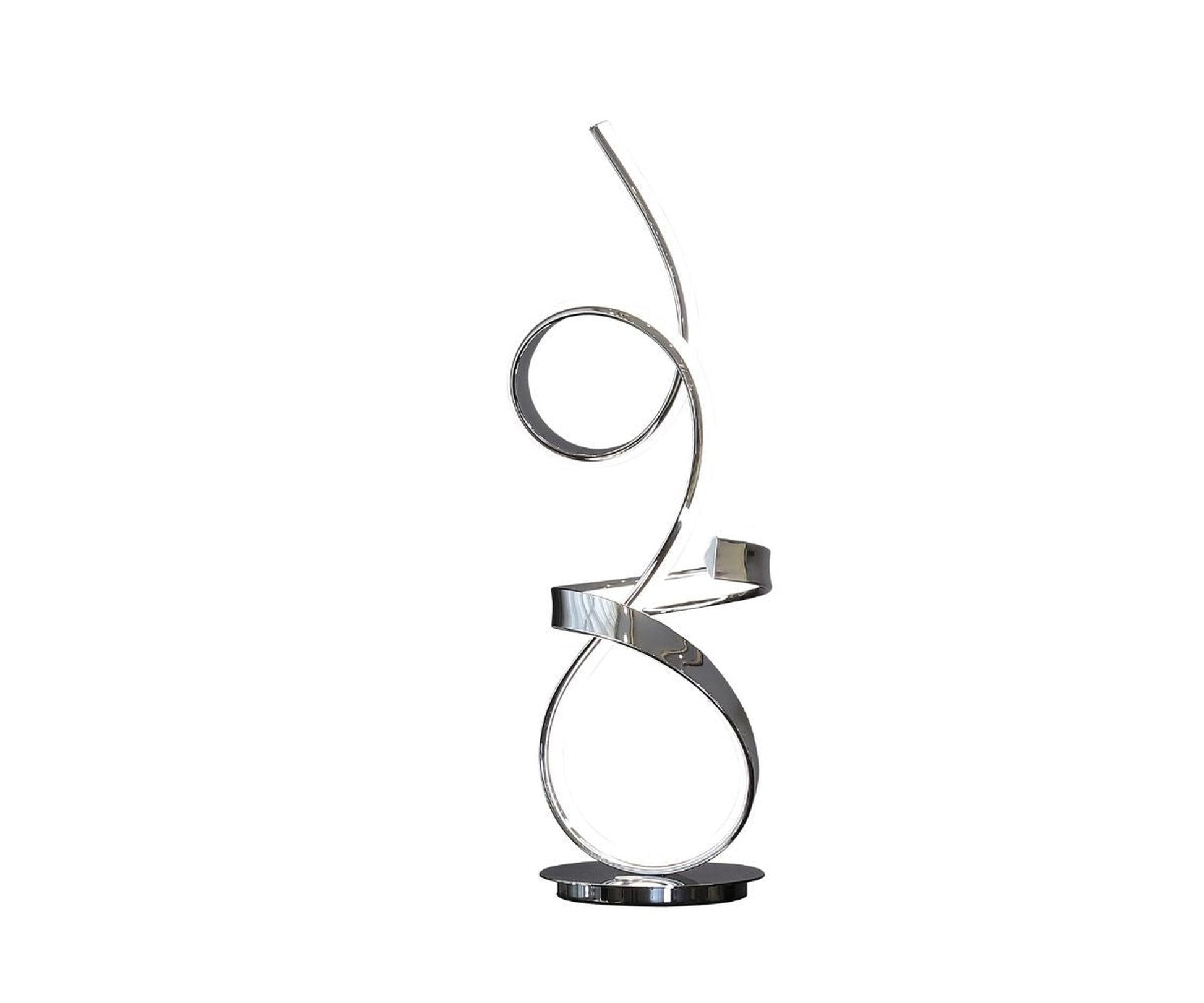 Amsterdam Chrome Table Lamp - LED Strip with Touch Dimmer | 15W Aluminum Silica Lamp