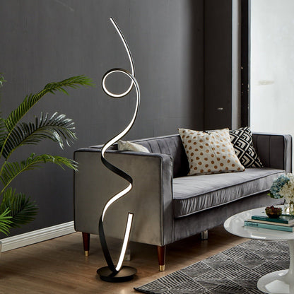 Amsterdam LED Matte Black 63-Inch Floor Lamp | Dimmable Modern Lighting with Foot Switch