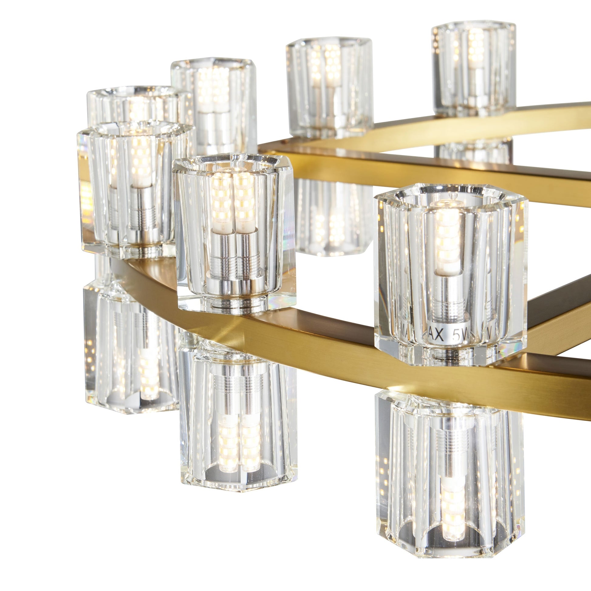 Anderson 36-Light Chandelier - Crystal & Gold, 36" Diameter with Adjustable Rod