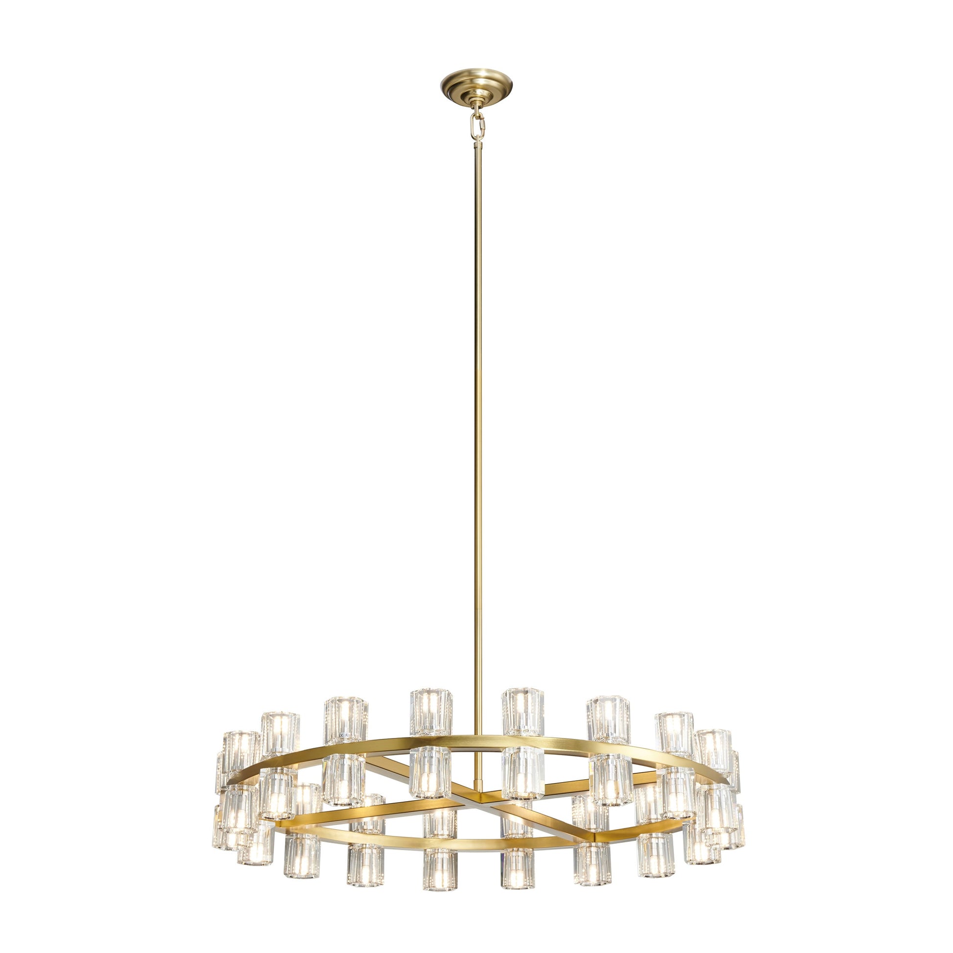 Anderson 36-Light Chandelier - Crystal & Gold, 36" Diameter with Adjustable Rod