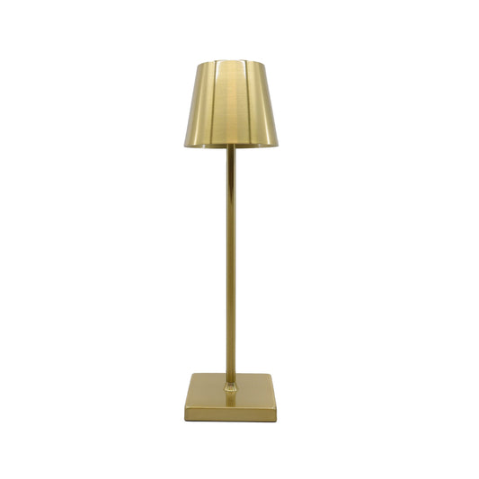 Beam Column Rechargeable Table Lamp - Gold | Multi-Height LED Lamp with USB-C Charging and Dimmable Light