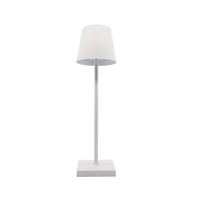 Beam Column Rechargeable Table Lamp - White | Multi-Height LED Lamp with USB-C Charging and Dimmable Light