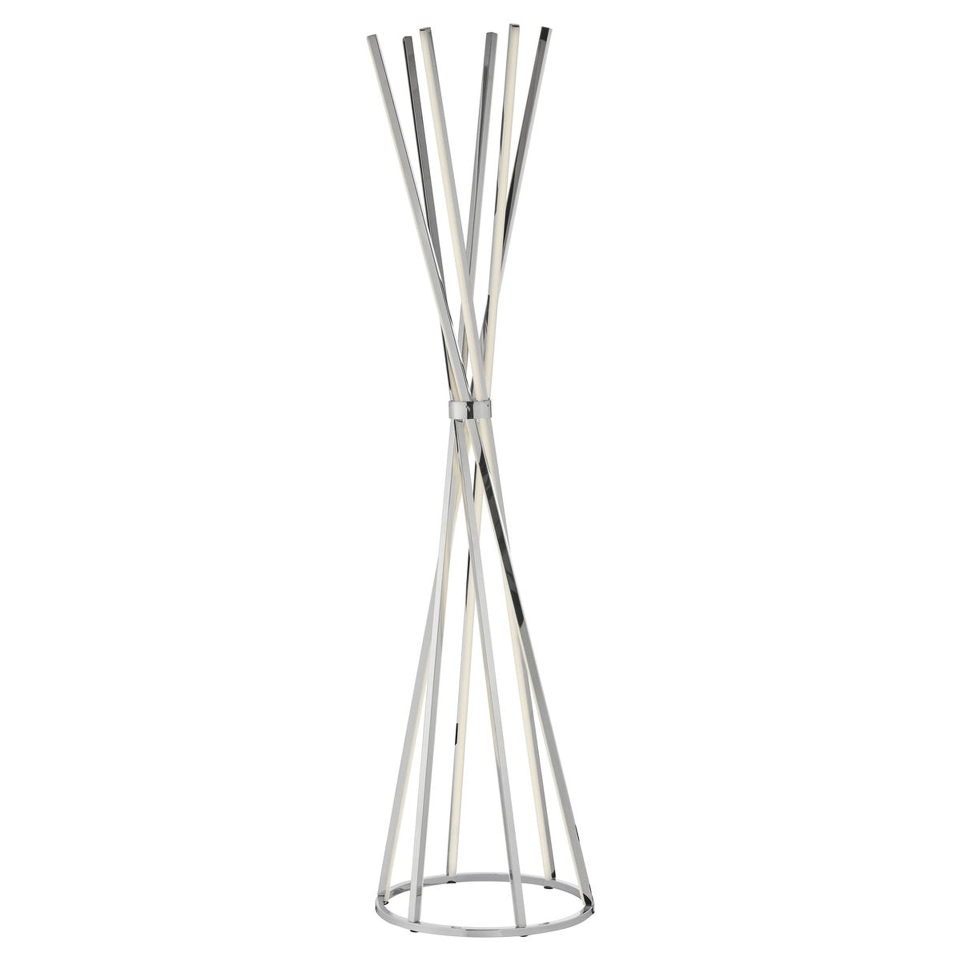 Bergen Chrome LED Floor Lamp | Dimmable Modern Lighting with Foot Switch