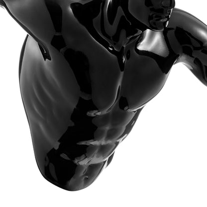 Black Wall Runner 20" Man Sculpture