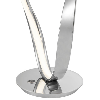 Carter Table Lamp - Chrome | Oval-Shaped Design with 3-Way Touch Control and Dimmable Lighting