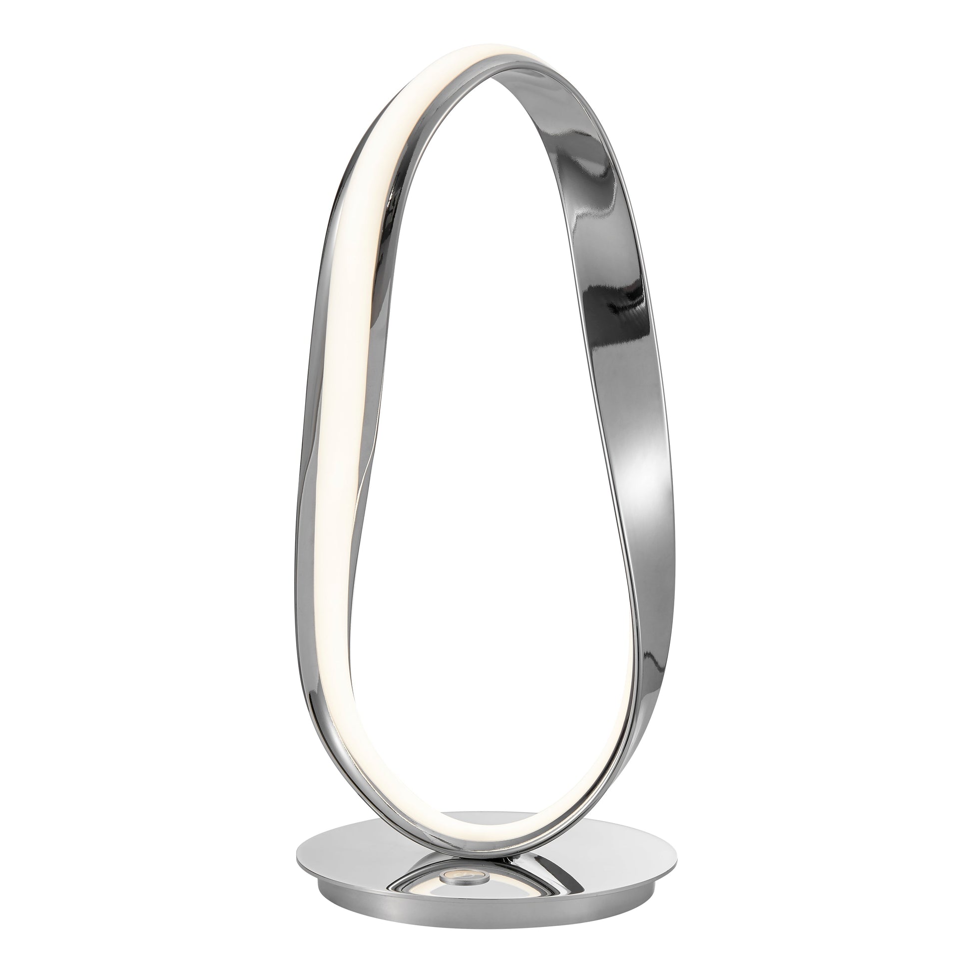 Carter Table Lamp - Chrome | Oval-Shaped Design with 3-Way Touch Control and Dimmable Lighting