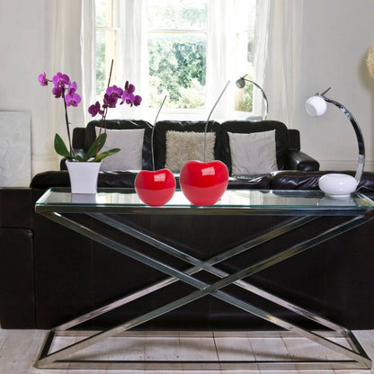 Cherry Decor // Set of two Medium & Small, Bright Red