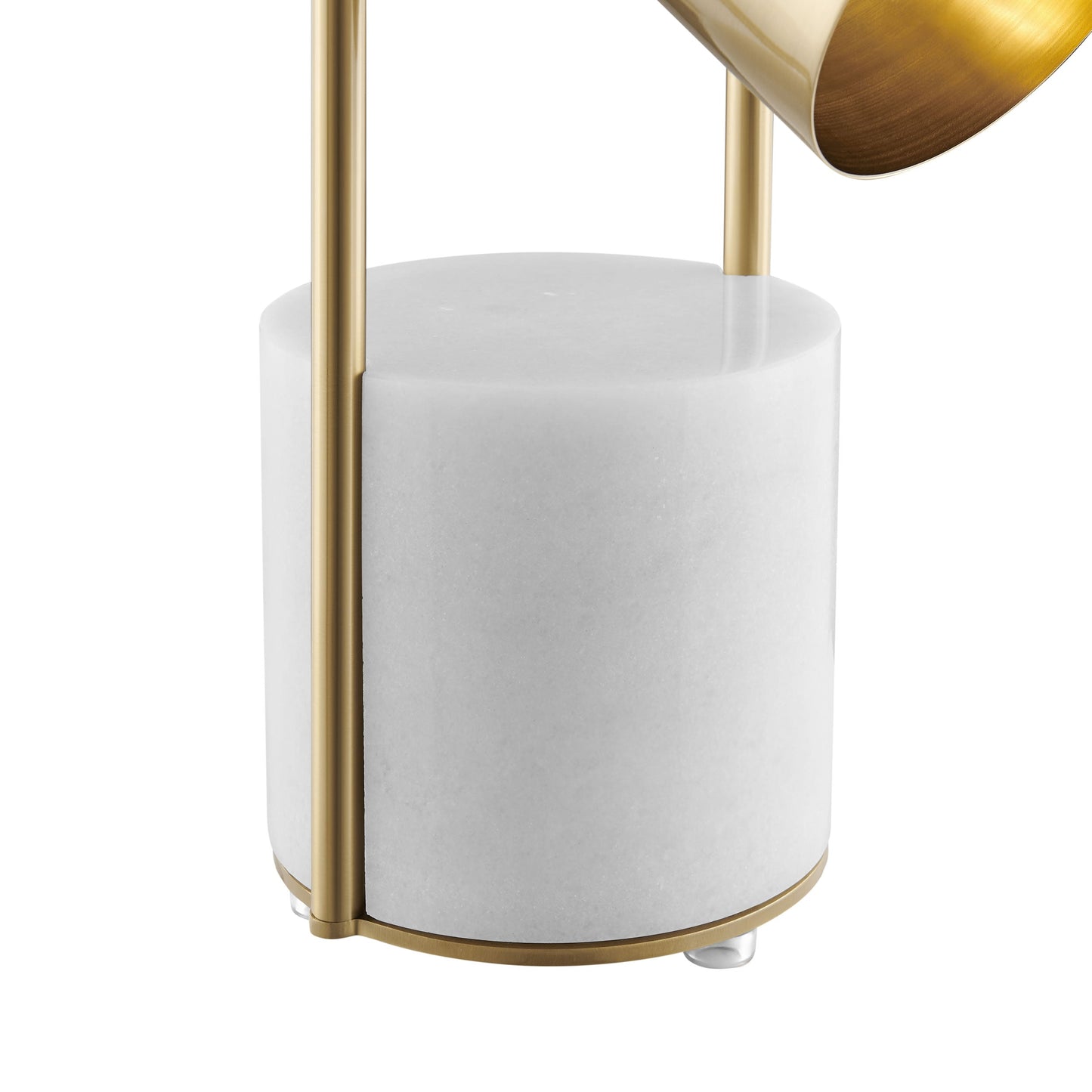 Chrysalism Gold and Marble Table Lamp | Mid-Century Modern LED Lamp with Elegant Design