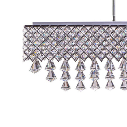 Cinderella Crystal Rectangular Chandelier - 12 Light | Modern Crystal Lighting