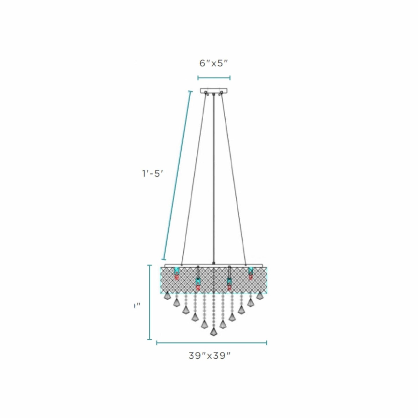 Cinderella Crystal Round Chandelier - 91 Crystal Strings | 12 Light Dimmable LED Chandelier