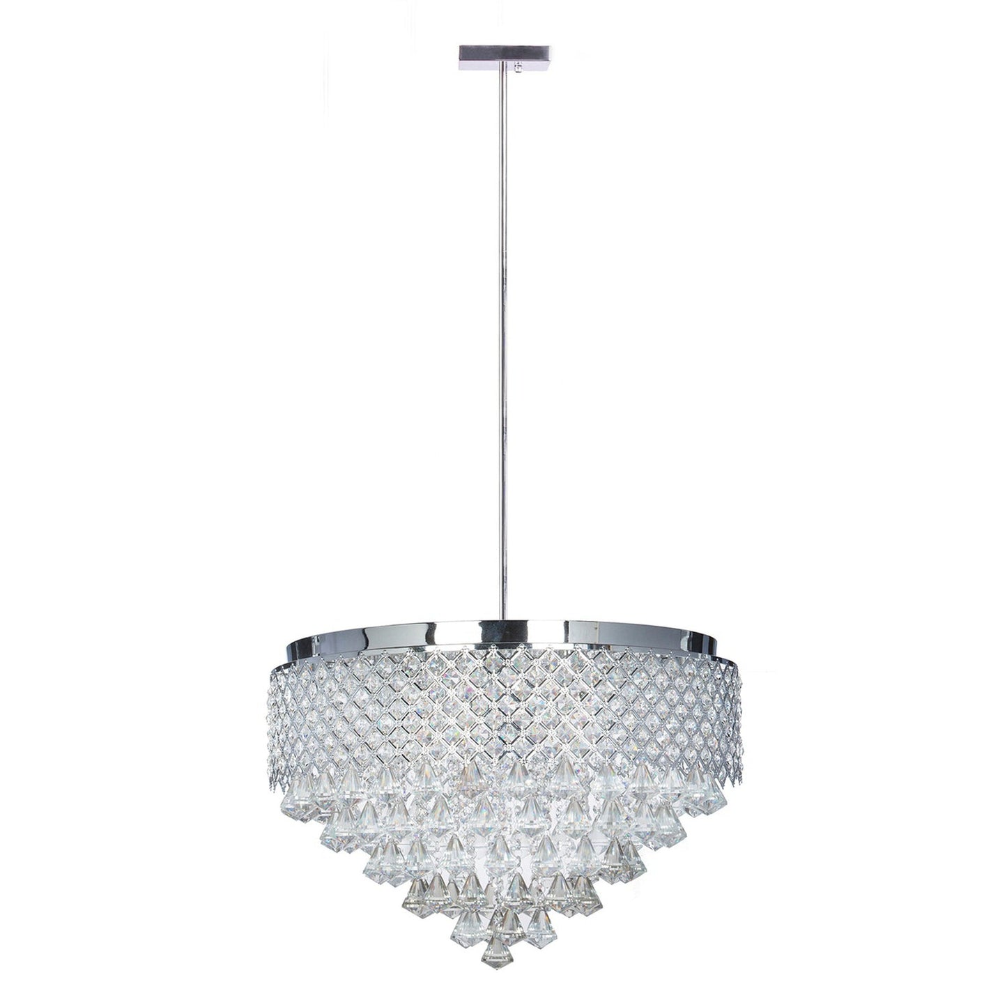 Cinderella Crystal Round Chandelier - 91 Crystal Strings | 12 Light Dimmable LED Chandelier