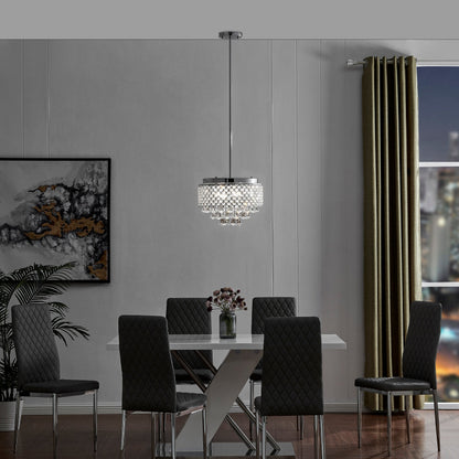 Cinderella Crystal Round Chandelier Pendant - 9 Light | Dimmable LED Crystal Lighting