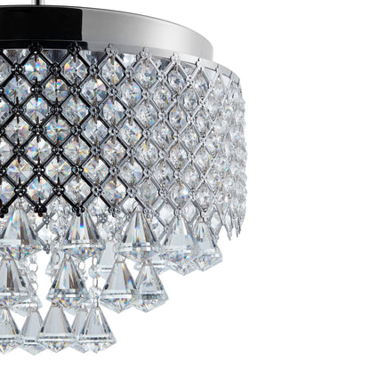 Cinderella Crystal Round Chandelier Pendant - 9 Light | Dimmable LED Crystal Lighting