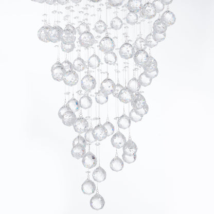 Crystal Chandelier Double Helix - 7 Light, 38" Hanging Length