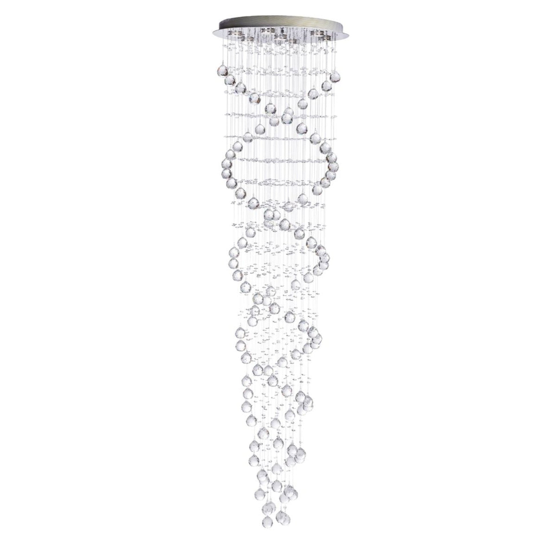 Crystal Chandelier Double Helix - 7 Light, 73" Hanging Length