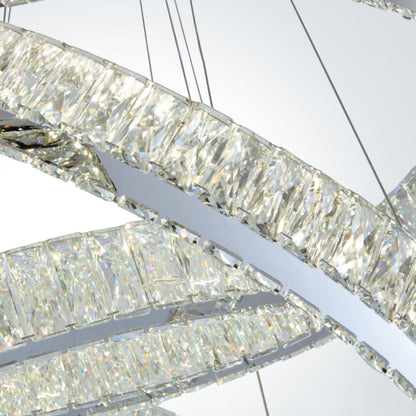 Crystal Elegance LED Chandelier - 2 Adjustable Ovals | Modern Crystal Lighting