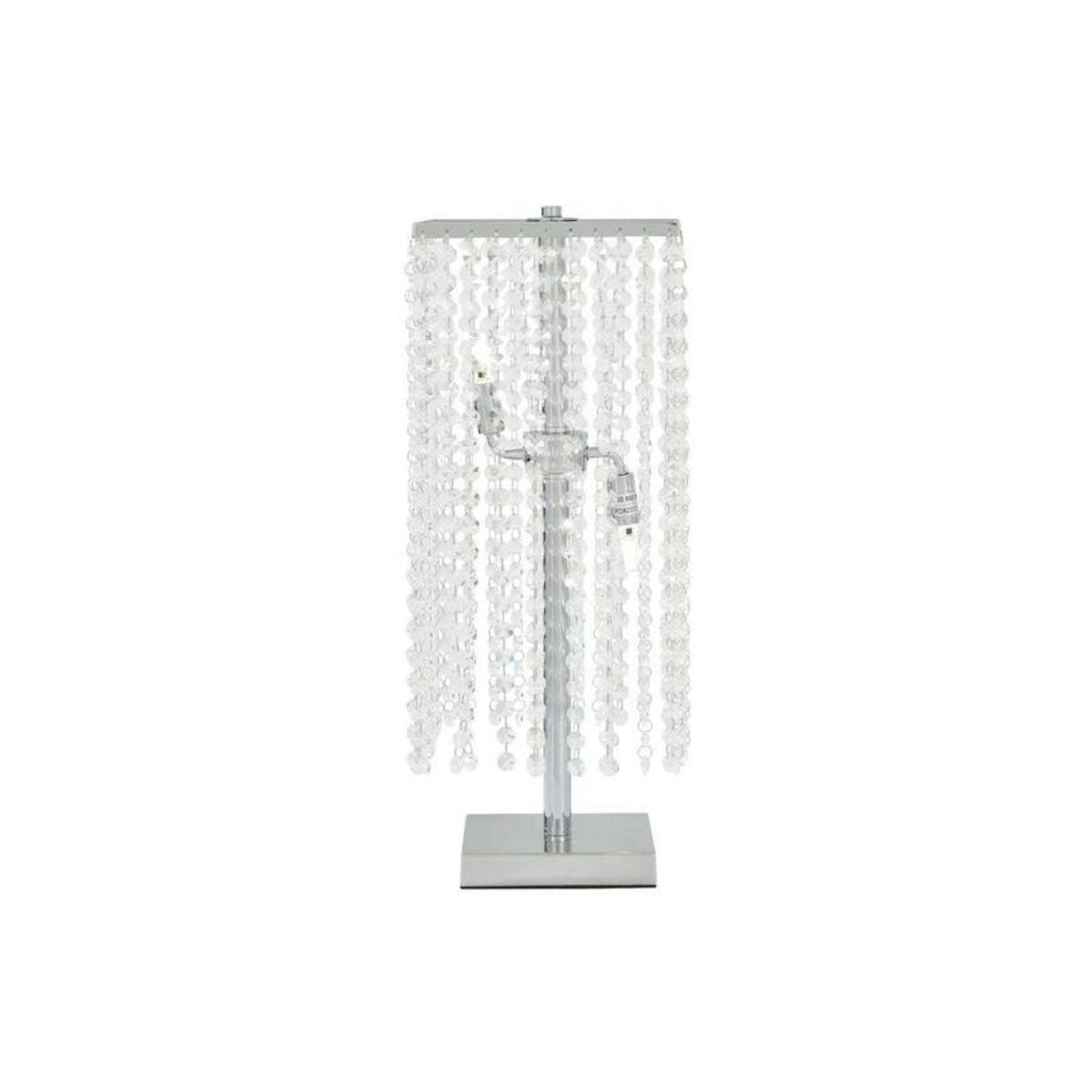 Crystal Strands Table Lamp - 2 Light | Elegant LED Lamp with G9 Socket