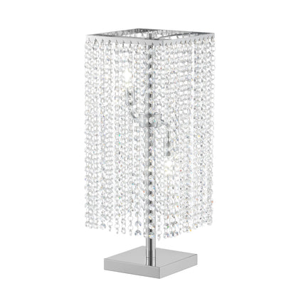 Crystal Strands Table Lamp - 2 Light | Elegant LED Lamp with G9 Socket