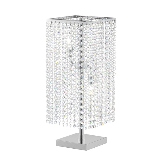 Crystal Strands Table Lamp - 2 Light | Elegant LED Lamp with G9 Socket