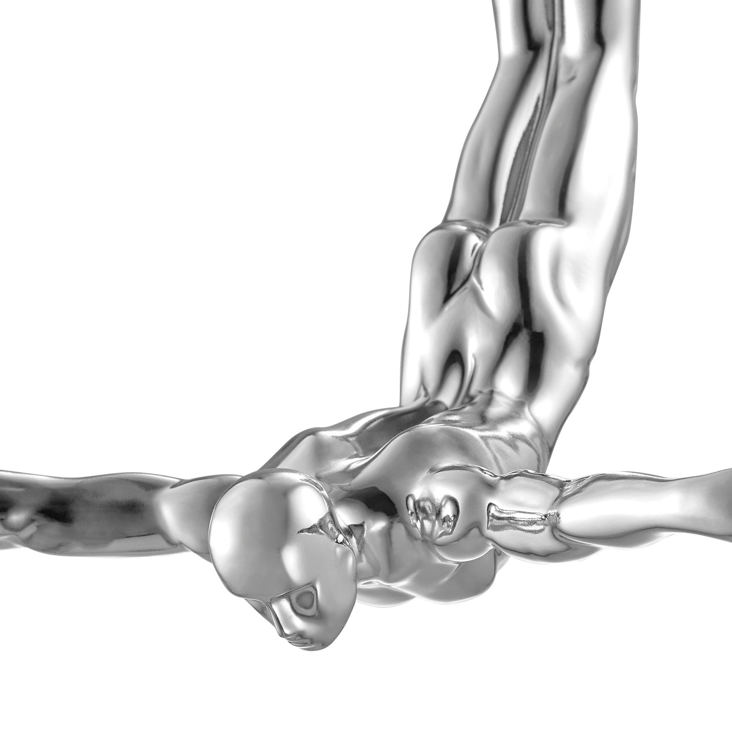 Diver Wall Art Decor Sculpture //11" Chrome