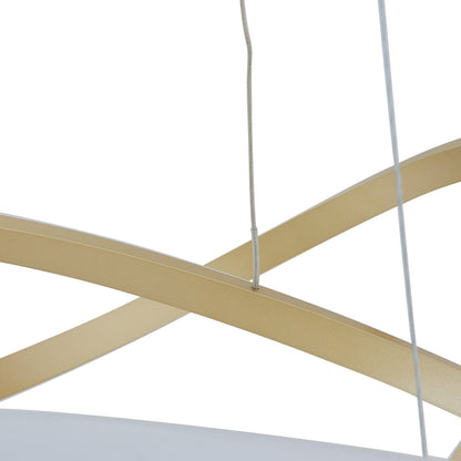 Edinburgh LED Chandelier - Gold, Modern Horizontal Pendant Light Fixture