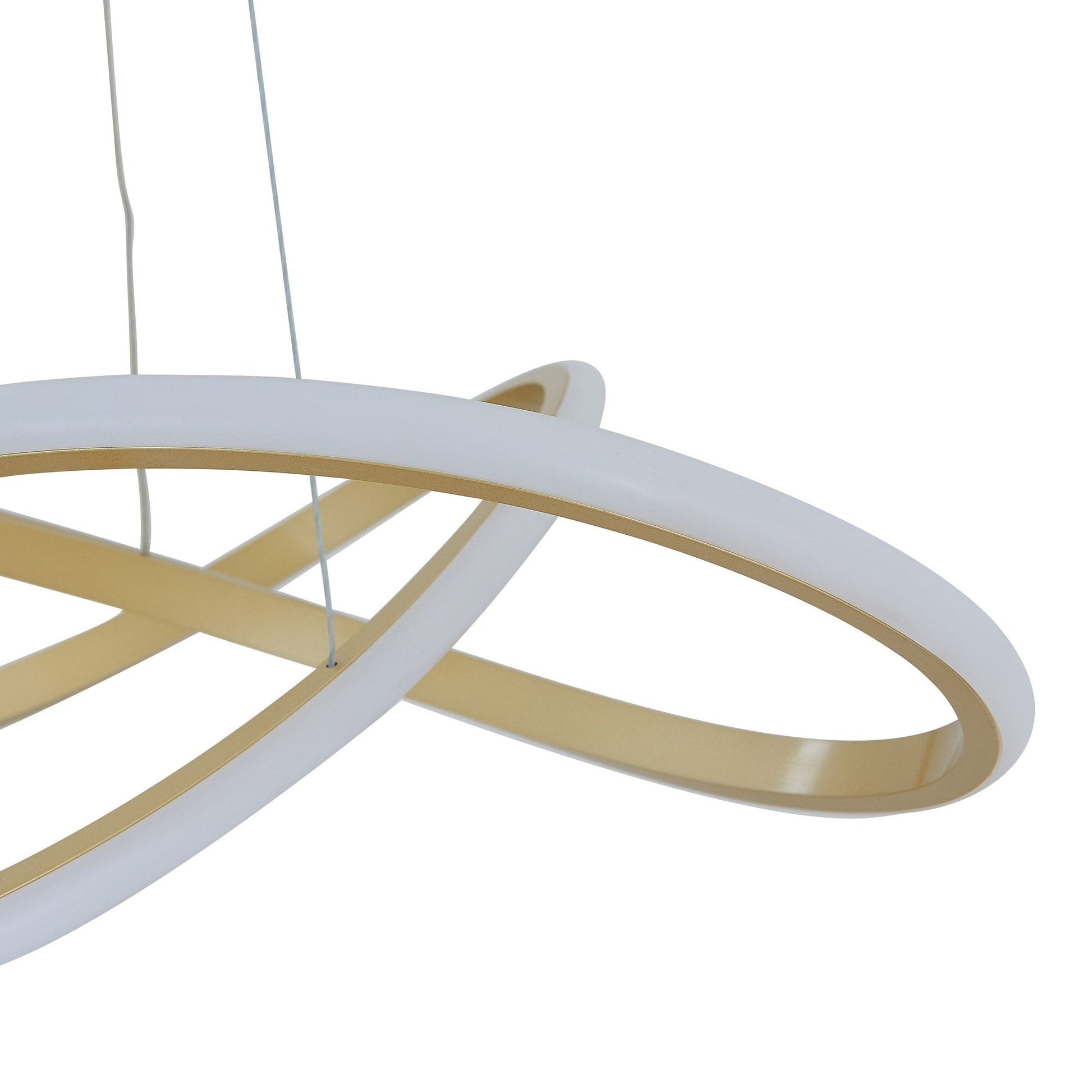 Edinburgh LED Chandelier - Gold, Modern Horizontal Pendant Light Fixture