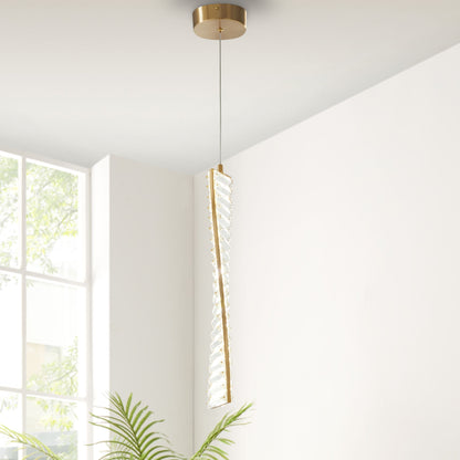 Efell Brushed Gold 10 Watt LED Crystal Pendant - Adjustable CCT Lighting