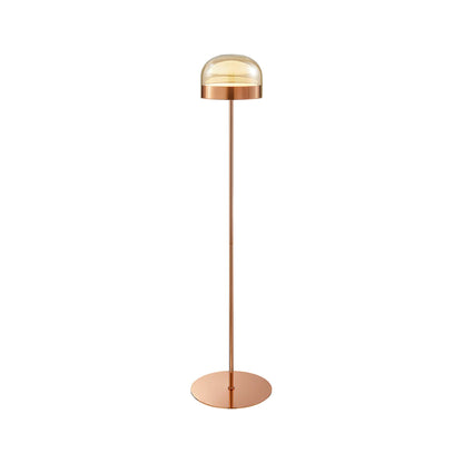 Iron and Champagne Glass Floor Lamp // Rose Gold