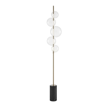 Aluminum and Glass Floor Lamp // Satin Nickel
