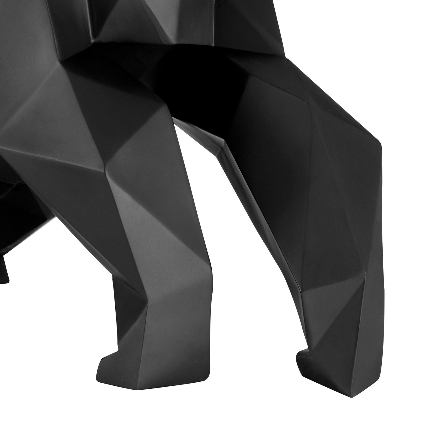 Geometric Ape Sculpture // Matte Black