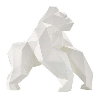 Geometric Ape Sculpture // Matte White