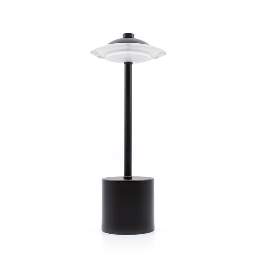 Glow Spaceship Rechargeable Table Lamp - Black | Futuristic LED Lighting with Touch Control and Dimming