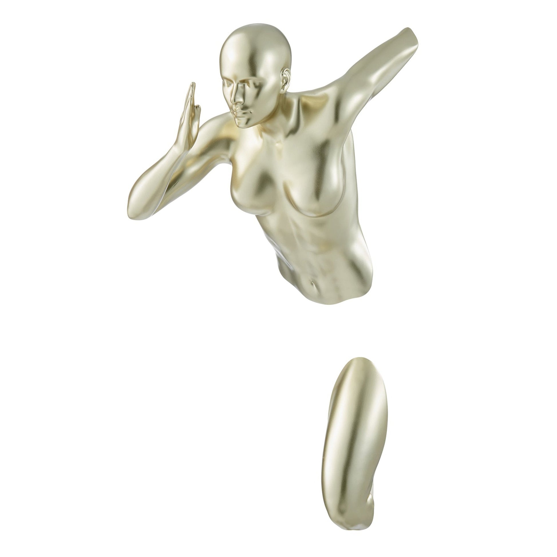 Gold Wall Runner 20" Woman Sculpture